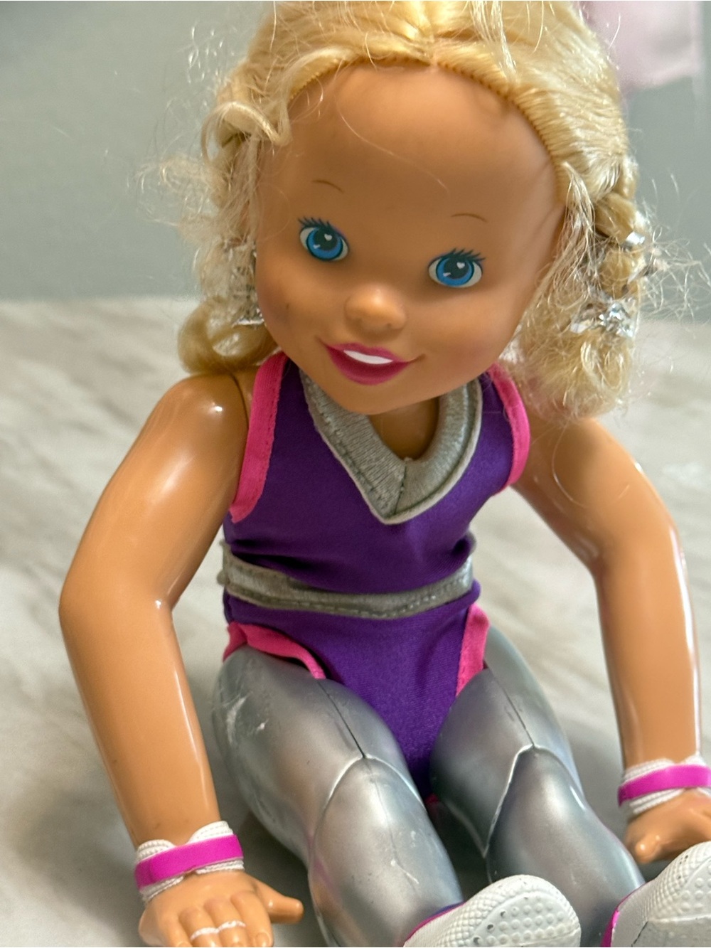 ToyBiz Jamie Articulated Play Doll 5" Blonde Curly Hair Blue Eyes 1999